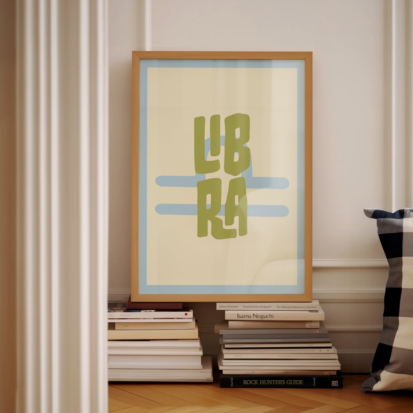 Libra | Star Sign | Zodiac Print | Astrology Art | Blue Green | Digital Print