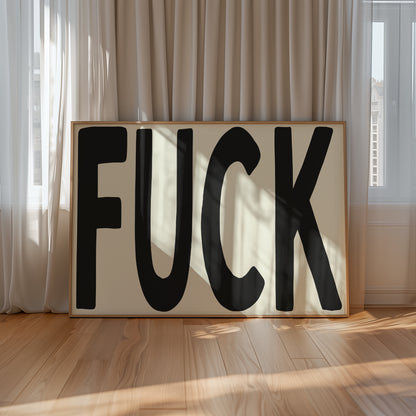 Fuck H | Black | Digital Print