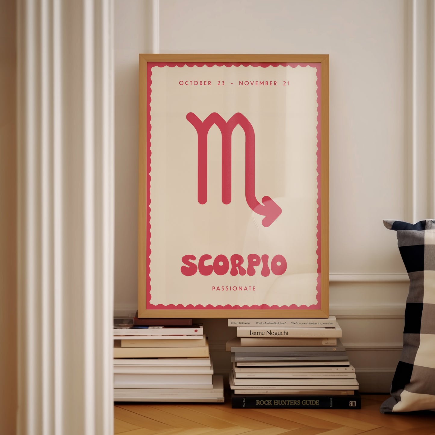 Scorpio | Star Sign | Zodiac Print | Astrology Art | Pink | Digital Print