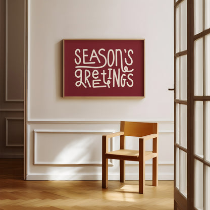 Season's Greetings Red | Digital Print