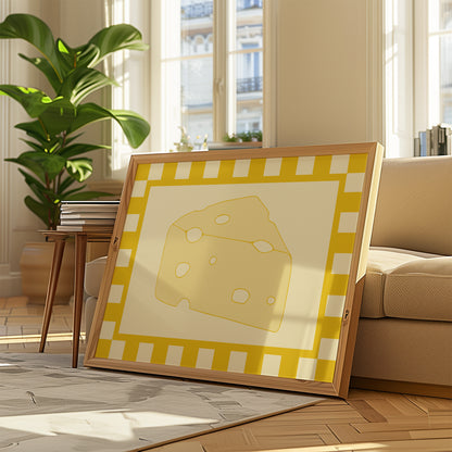 Cheese Illustration Yellow | Digital Print