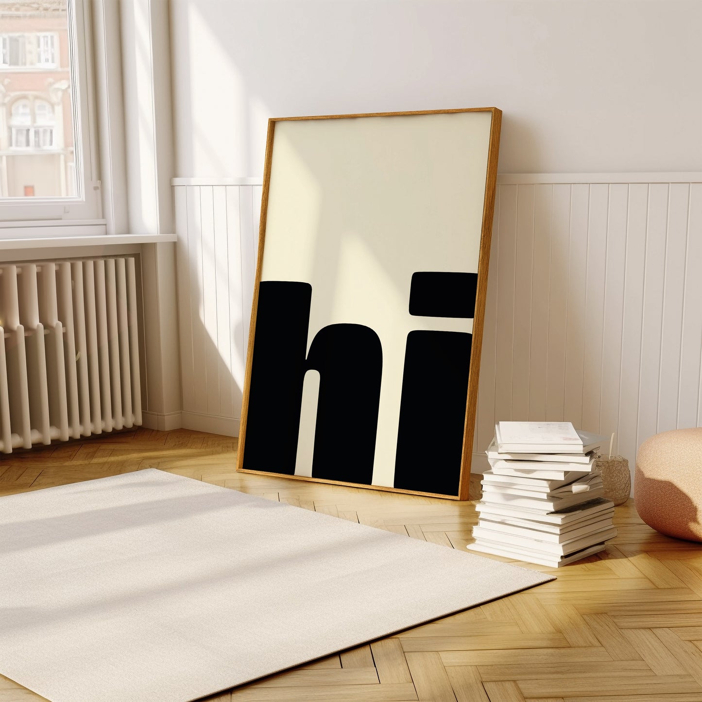 Hi | Black | Digital Print