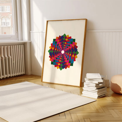 Geometric Flower | Colourful | Digital Print