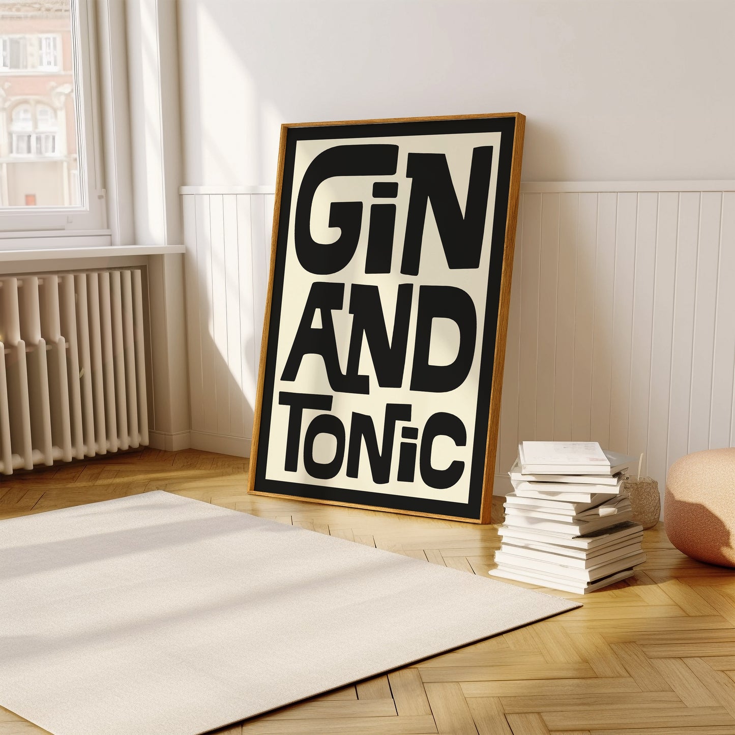 Gin And Tonic Alcohol Drinks Black | Digital Print