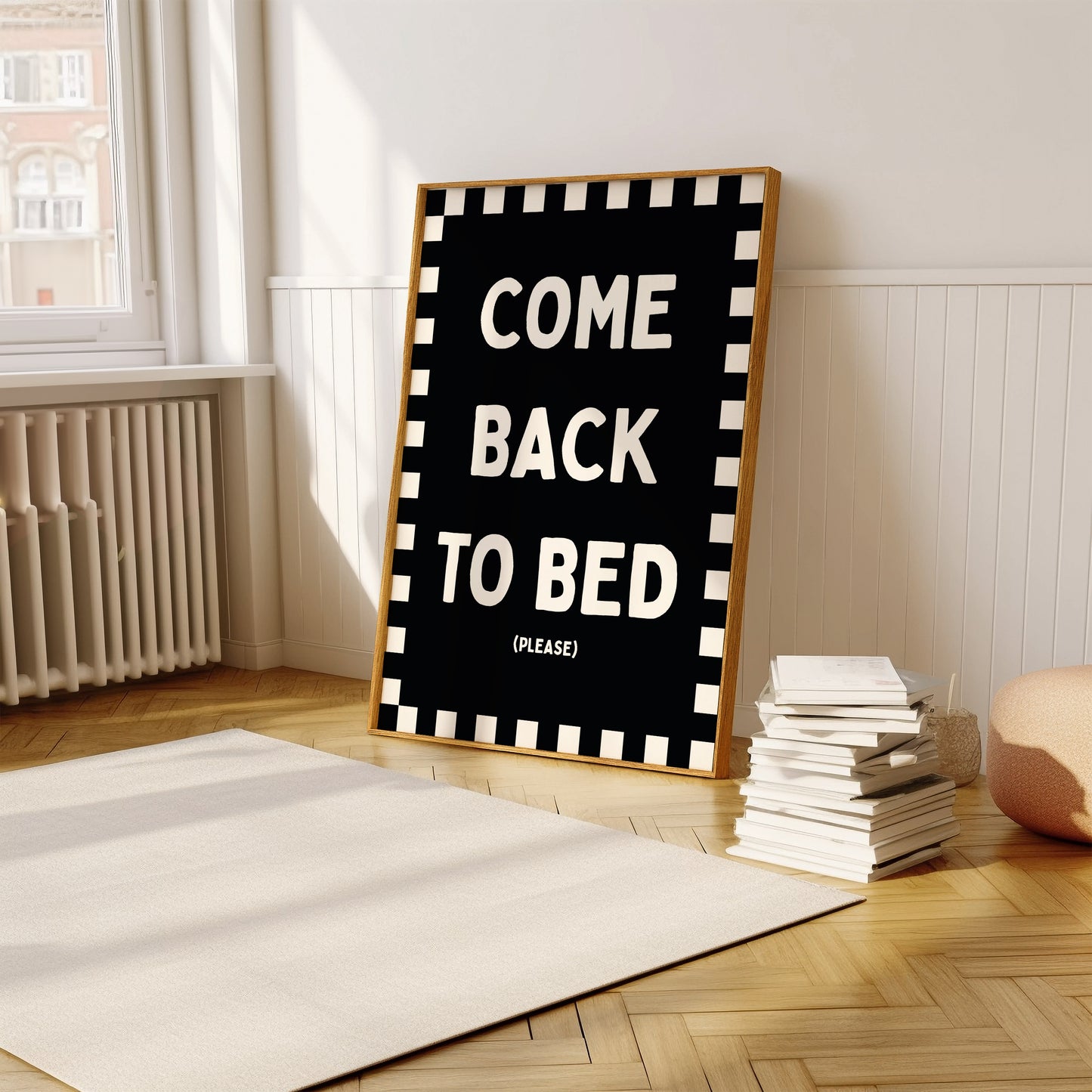 Come Back To Bed (Please) | Black | Digital Print