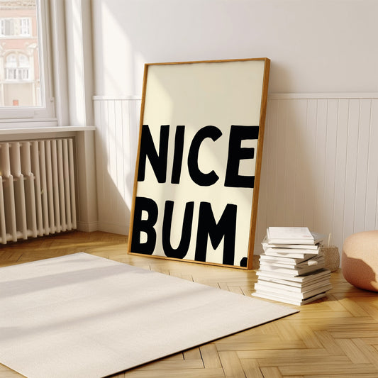 Nice Bum | Black | Digital Print