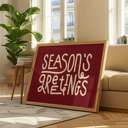 Season's Greetings Red | Digital Print