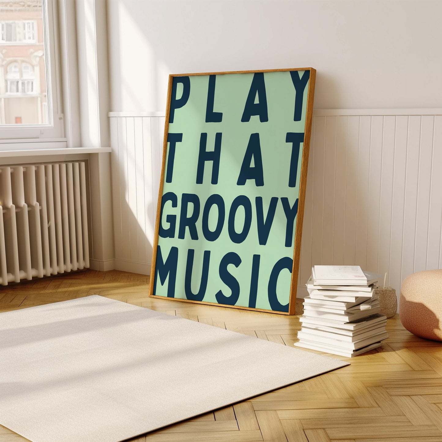 Play That Groovy Music | Green Blue | Digital Print