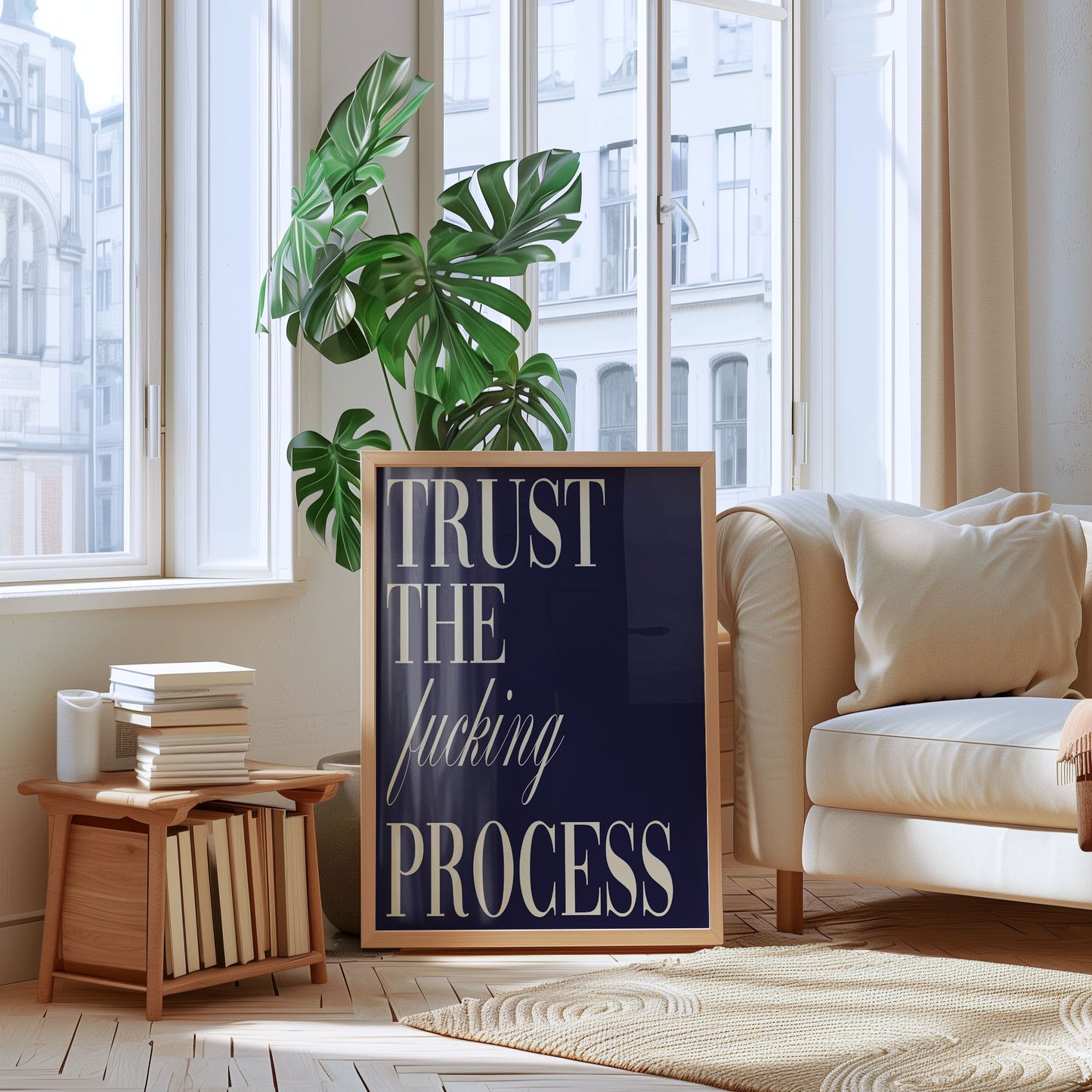 Navy Trust The F*cking Process | Digital Print