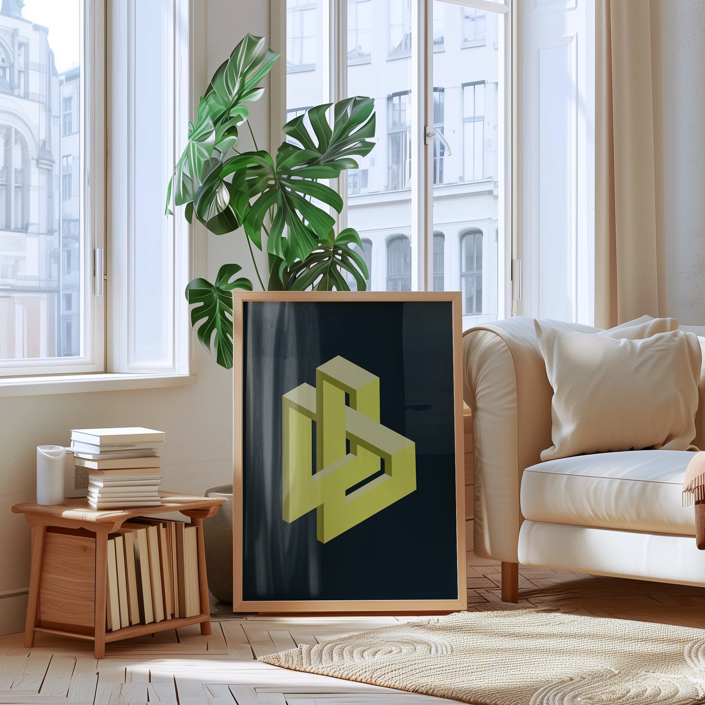 Green Blue Geometric Shape | Digital Print