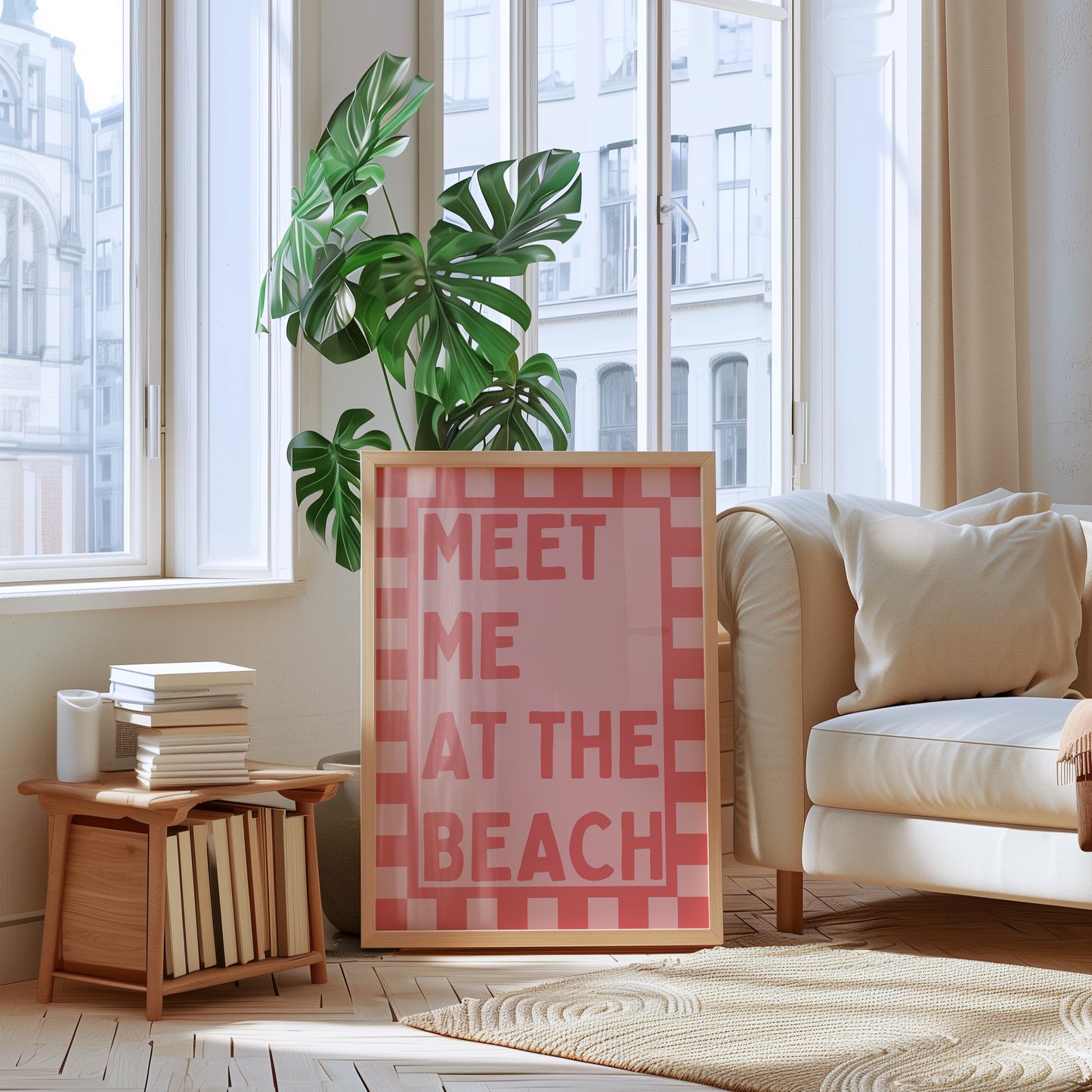 Pink Meet Me At The Beach | Digital Print