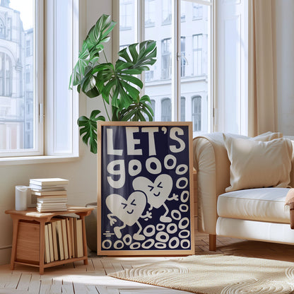 Navy Let's Goooooo | Digital Print