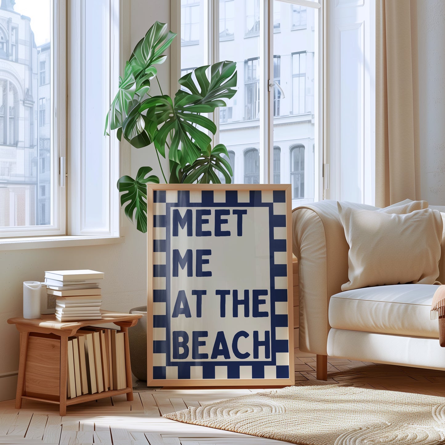 Blue Meet Me At The Beach | Digital Print