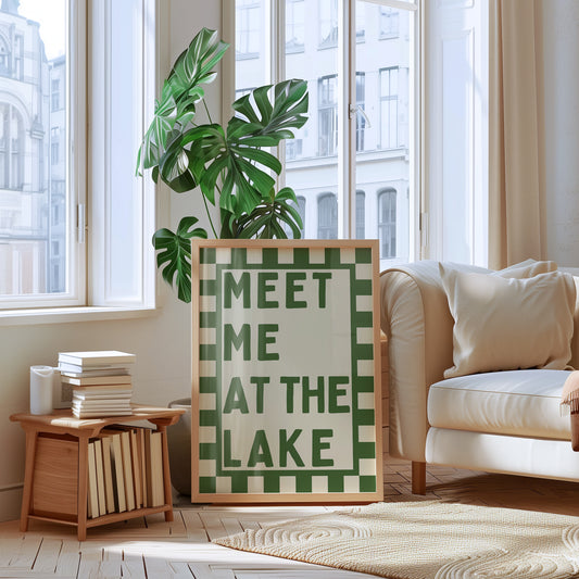 Green Meet Me At The Lake | Digital Print