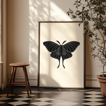 Butterfly | Black Cream | Digital Print