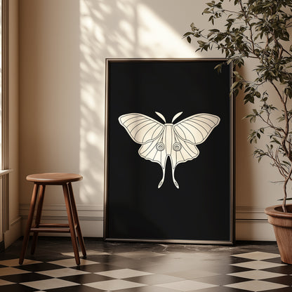 Butterfly Illustration | Black | Digital Print