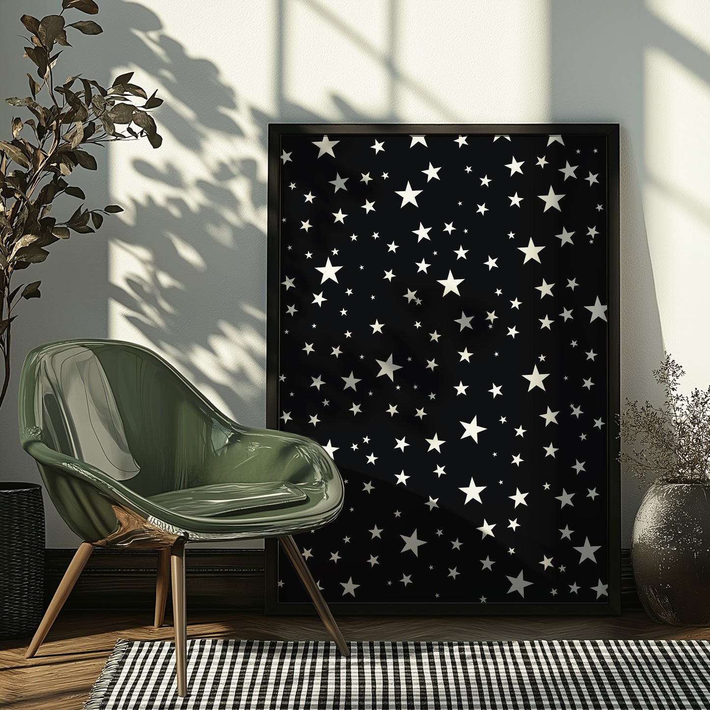 Small Stars | Black | Digital Print