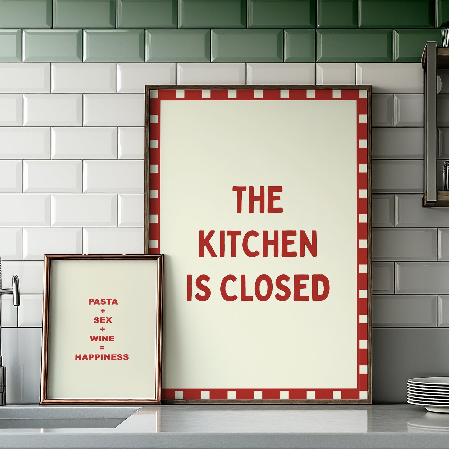 The Kitchen Is Closed | Red | Digital Print