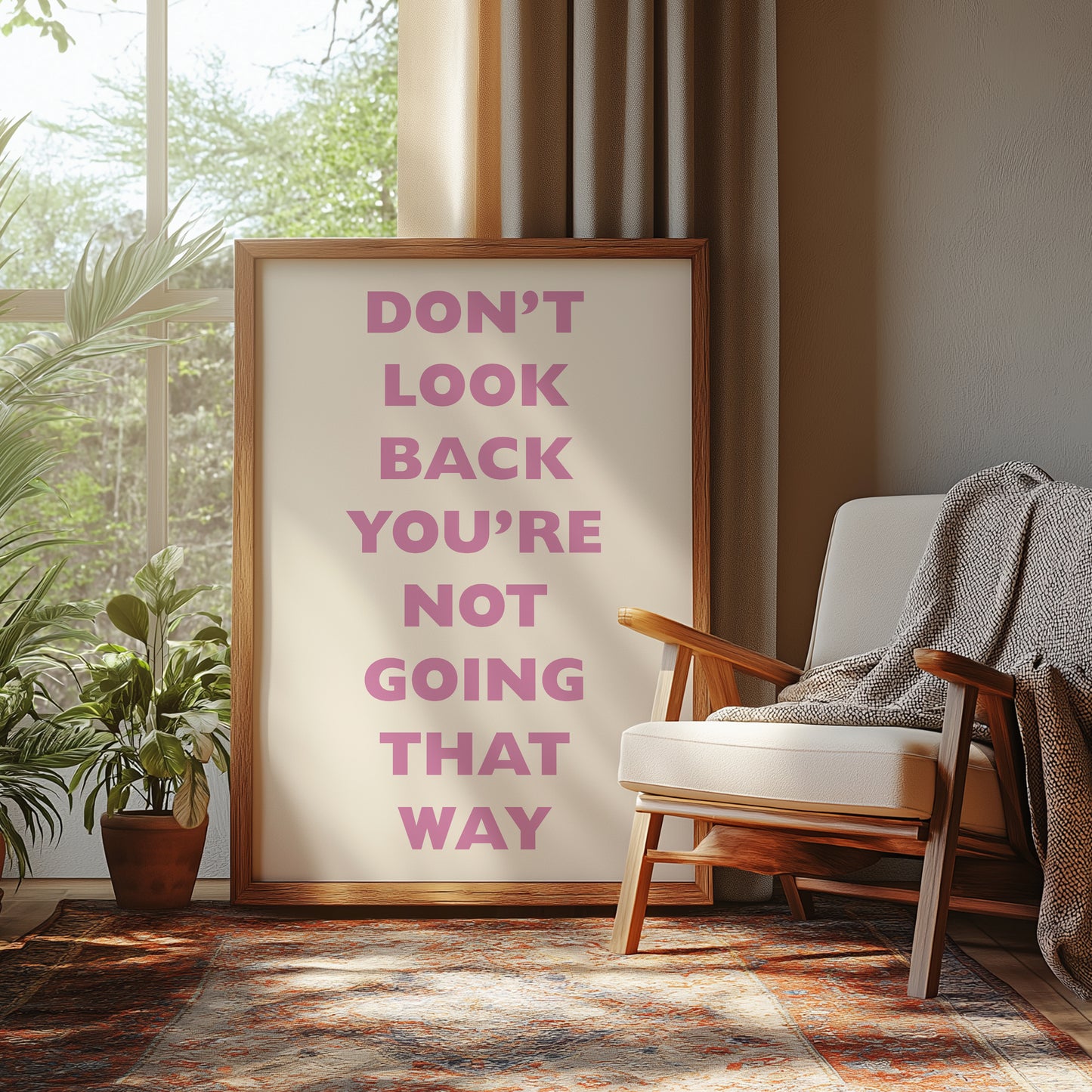 Don't Look Back | Pink | Digital Print