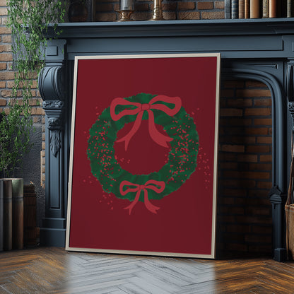 Christmas Wreath Red | Digital Print