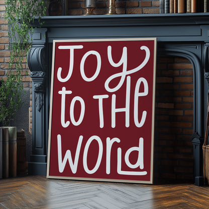 Joy To The World Red | Digital Print