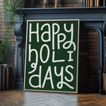 Happy Holidays Green | Digital Print