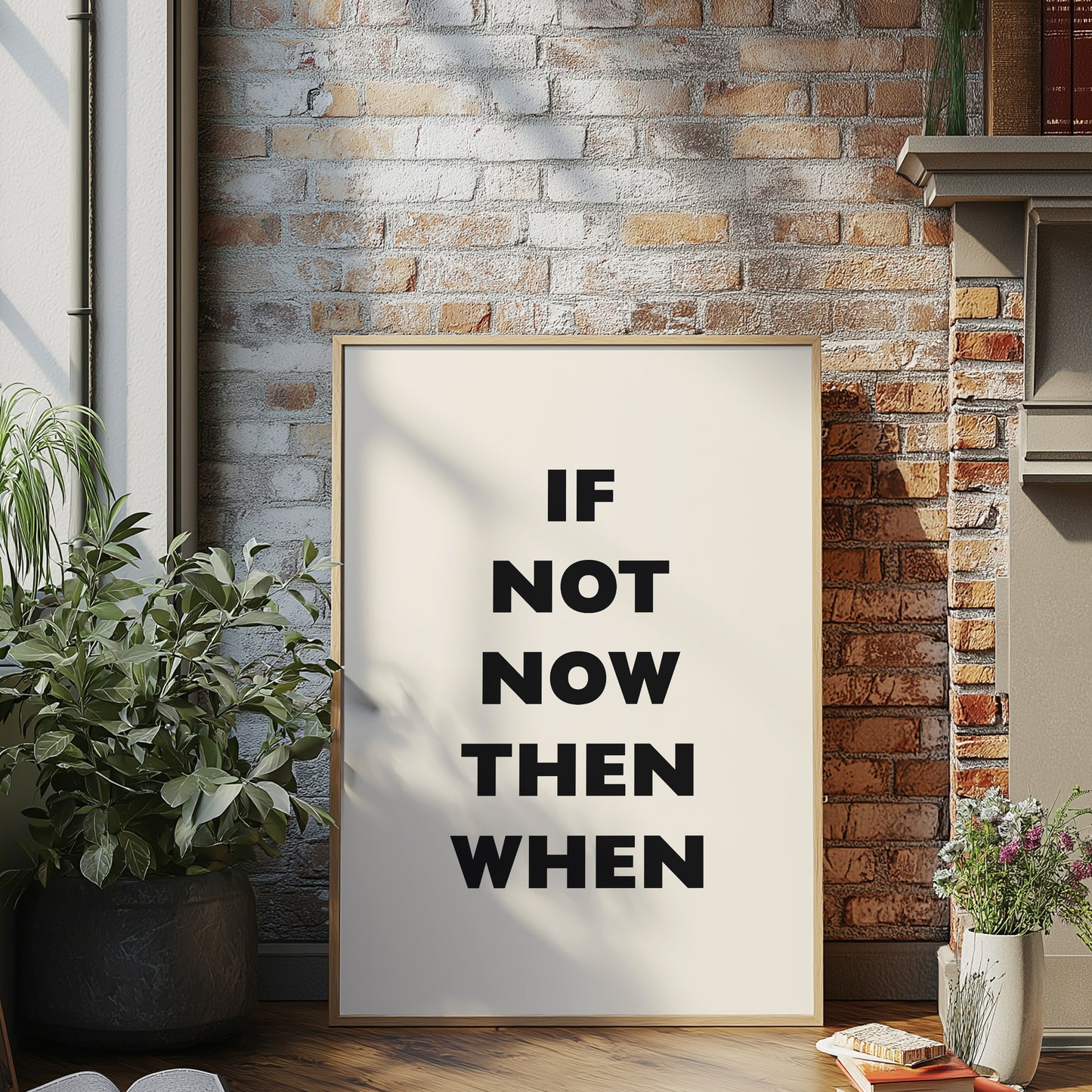 If Not Now Then When | Black | Digital Print