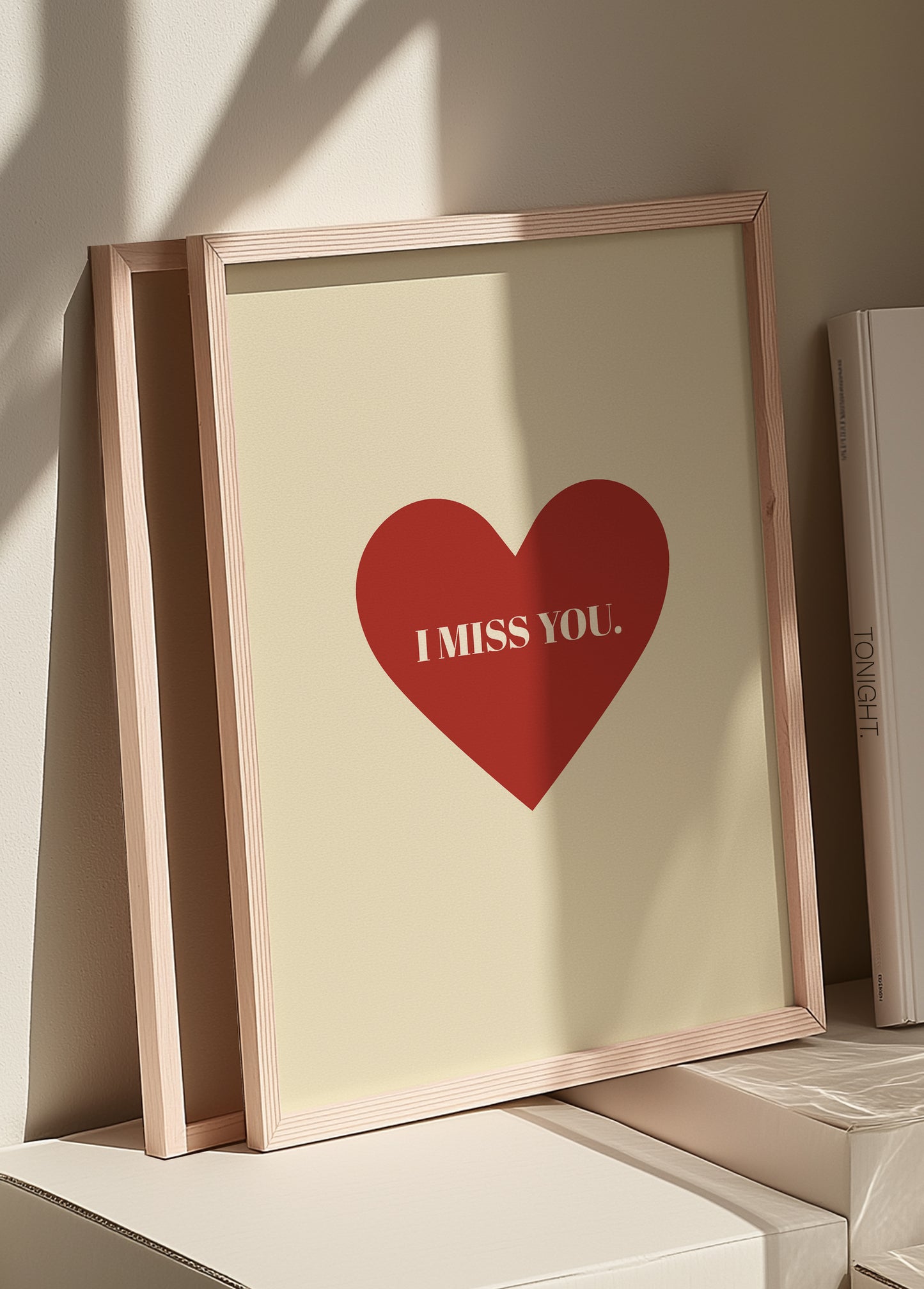 I Miss You Heart | Red | Illustration Design | Digital Print