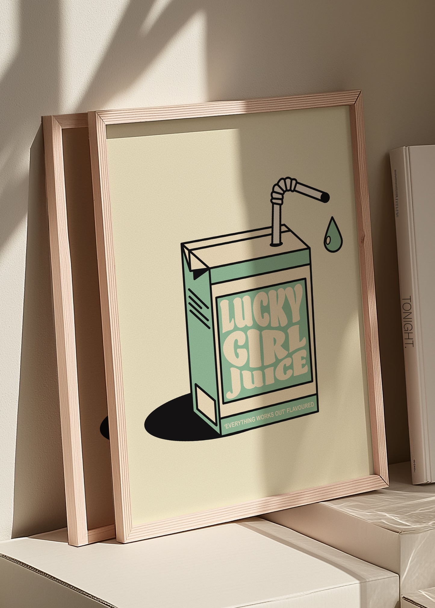 Lucky Girl Juice | Blue | Illustration Design | Digital Print