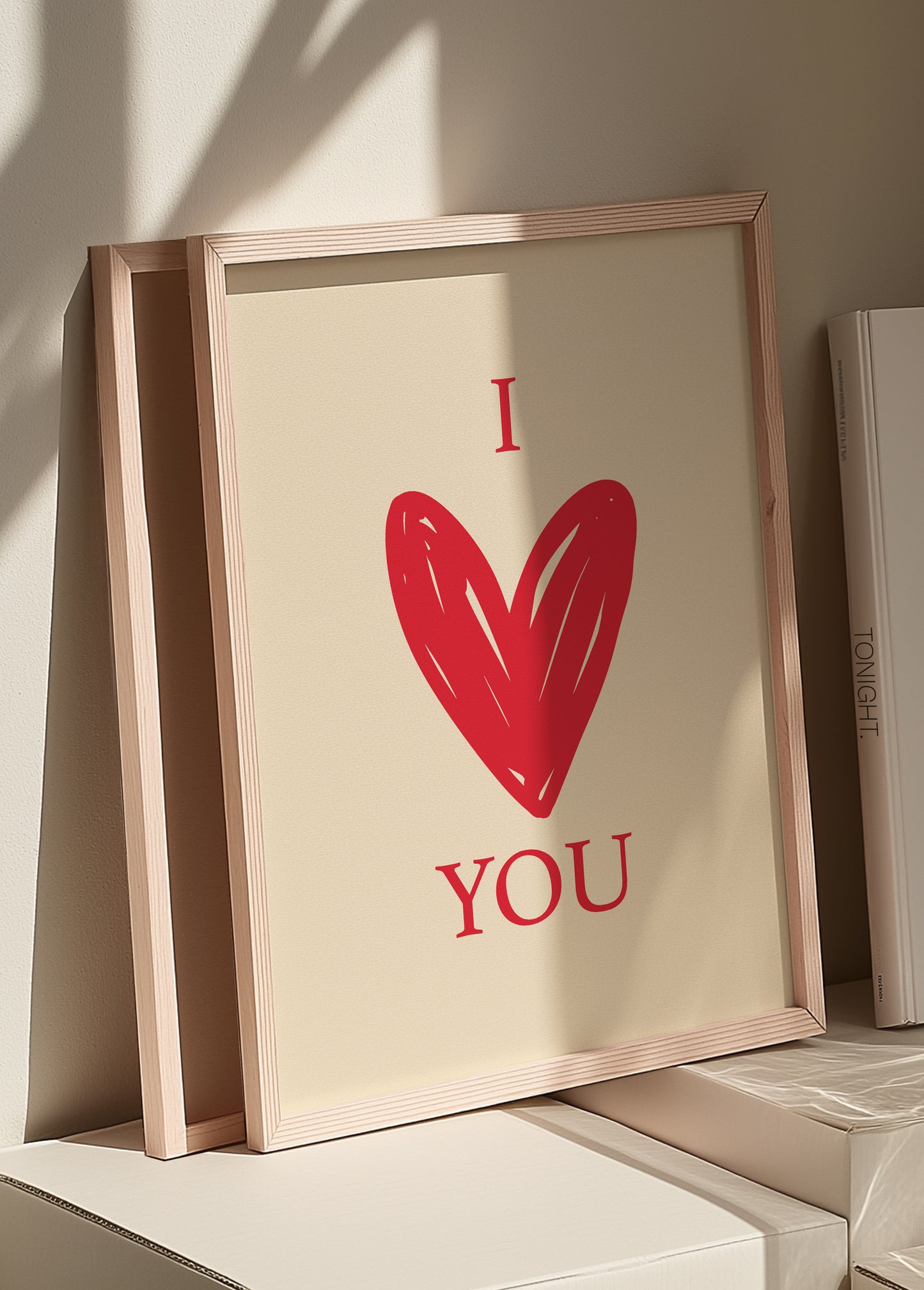 I Heart You | Red Cream | Illustration Design | Digital Print