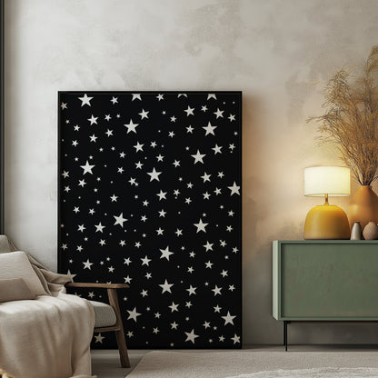 Small Stars | Black | Digital Print