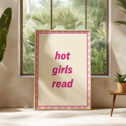 Hot Girls Read | Hot Pink | Digital Print