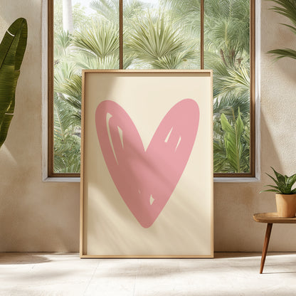 Heart Illustration | Pink | Digital Print