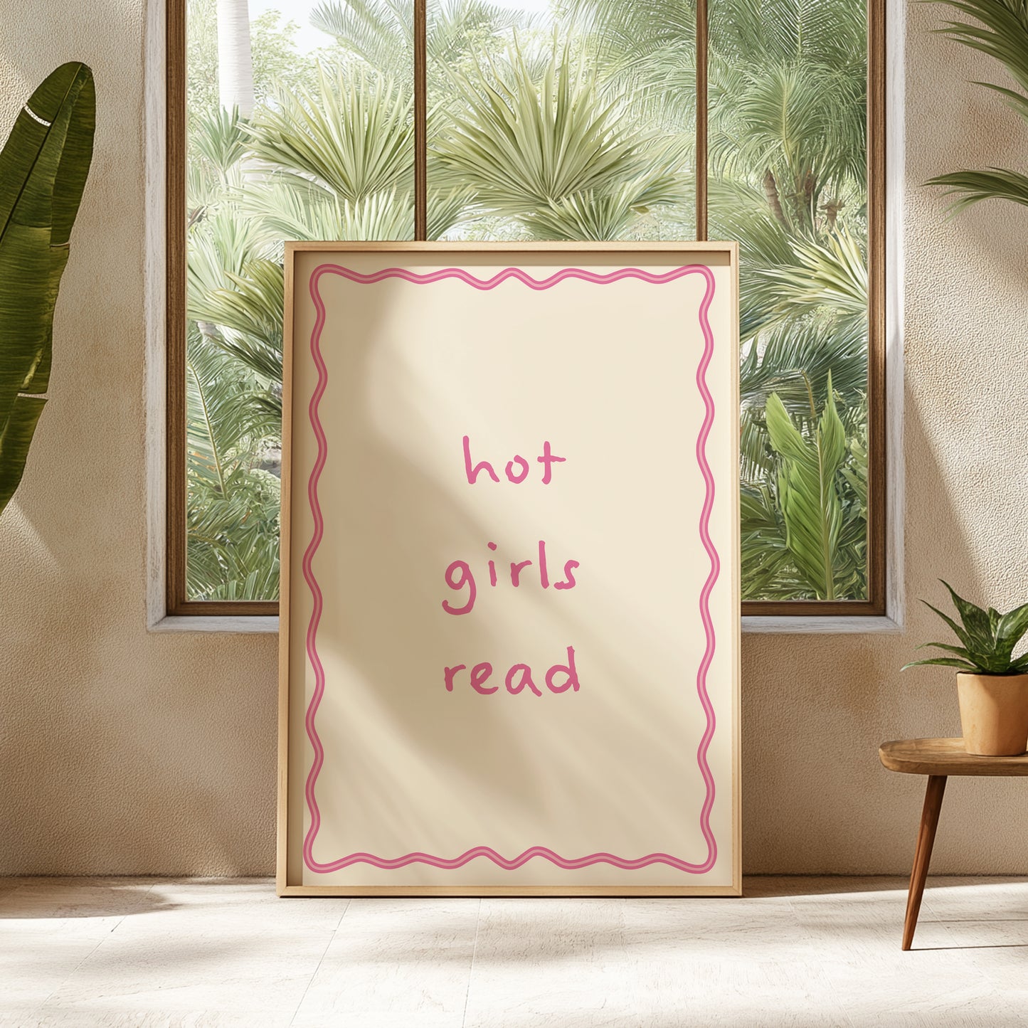 Hot Girls Read | Pink | Digital Print