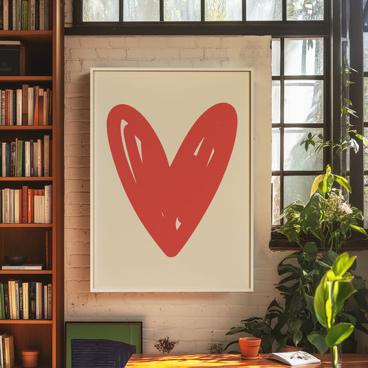 Heart Illustration | Red | Digital Print