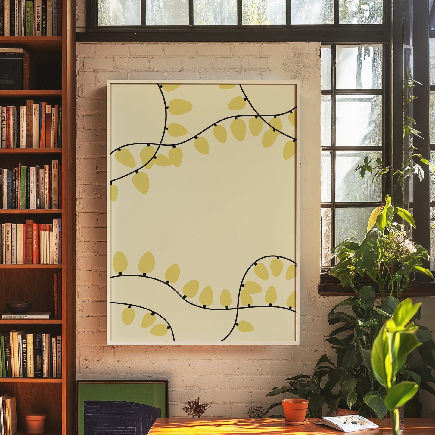 String Lights Yellow | Digital Print