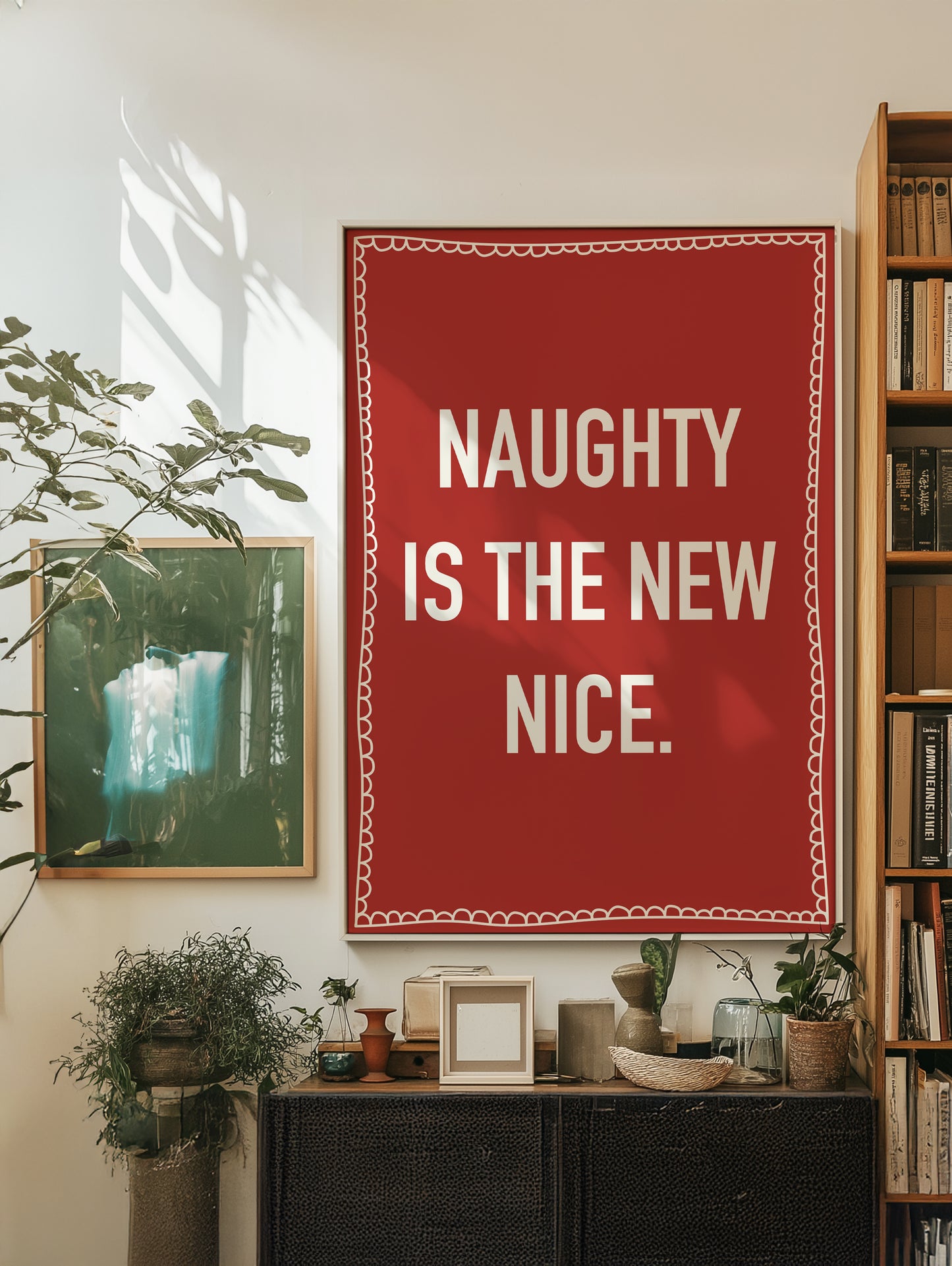 Naughty Is The New Nice | Red | Digital Print