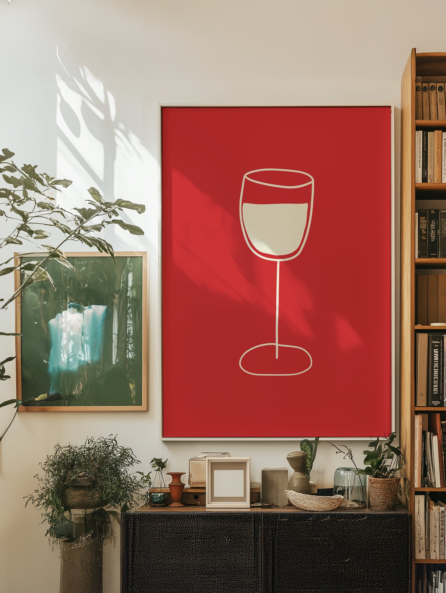 Glass Of Wine Illustration | Red | Digital Print