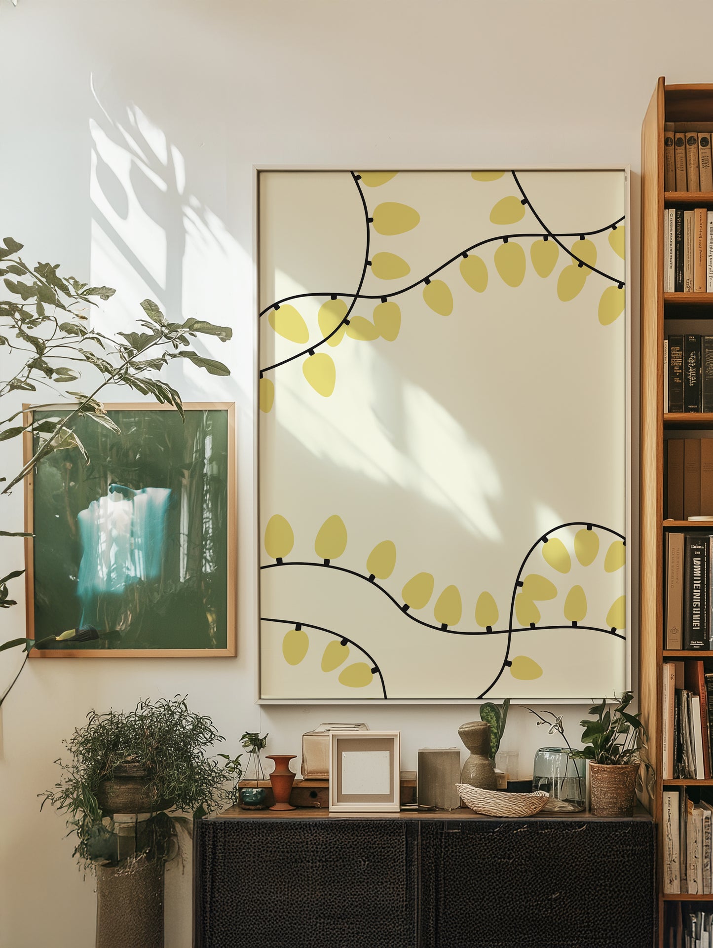 String Lights Yellow | Digital Print