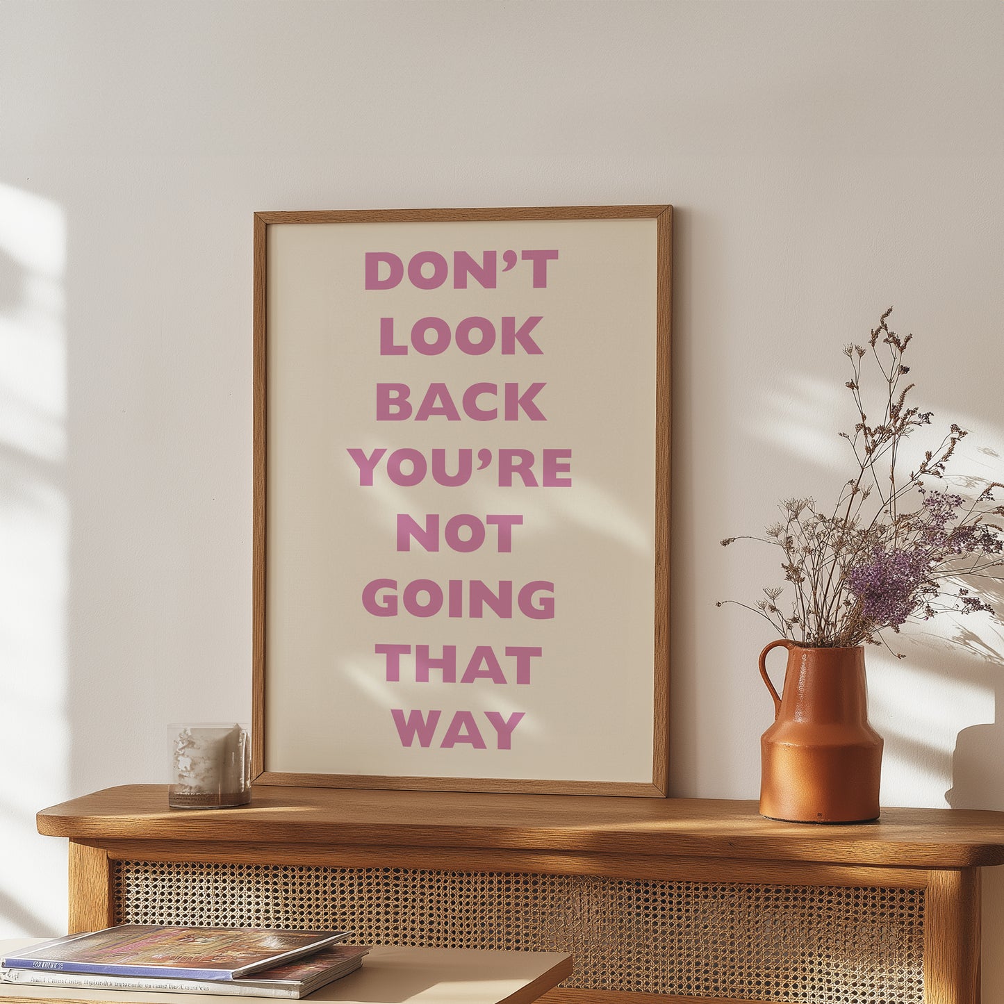 Don't Look Back | Pink | Digital Print