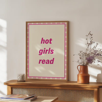 Hot Girls Read | Hot Pink | Digital Print