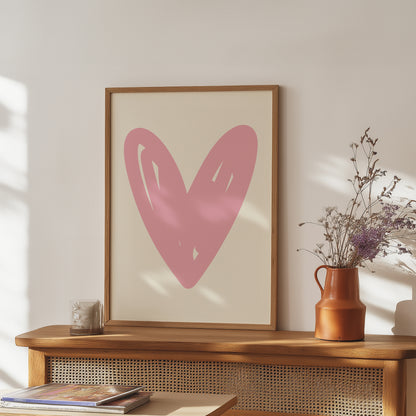 Heart Illustration | Pink | Digital Print