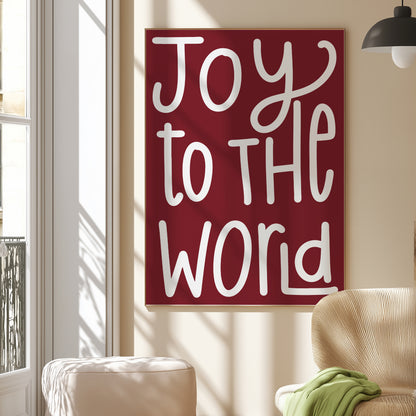 Joy To The World Red | Digital Print