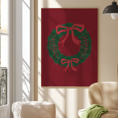 Christmas Wreath Red | Digital Print