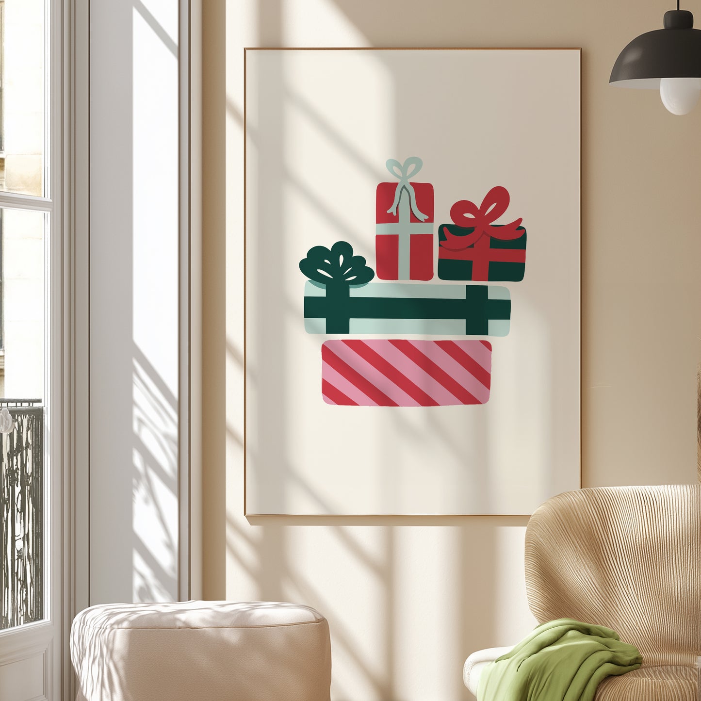 Pile Of Gifts Illustration | Digital Print