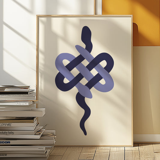 Snake Pattern Blue | Digital Print