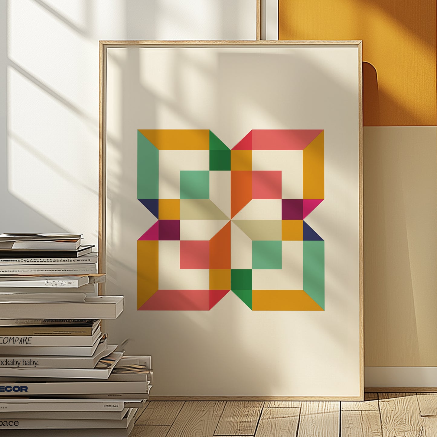 Geometric Square Pattern Colourful | Digital Print