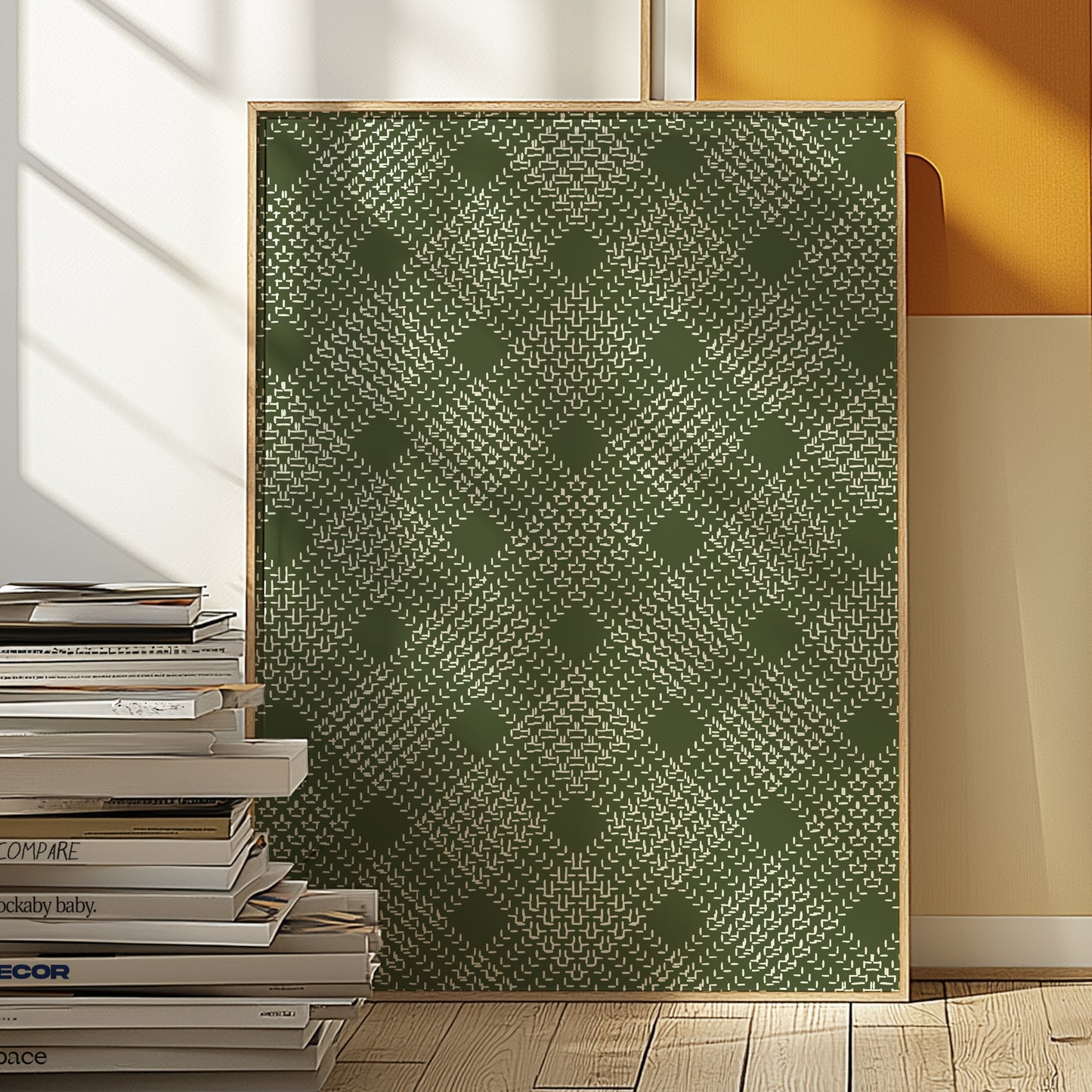 Sewing Stitch Pattern Green | Digital Print