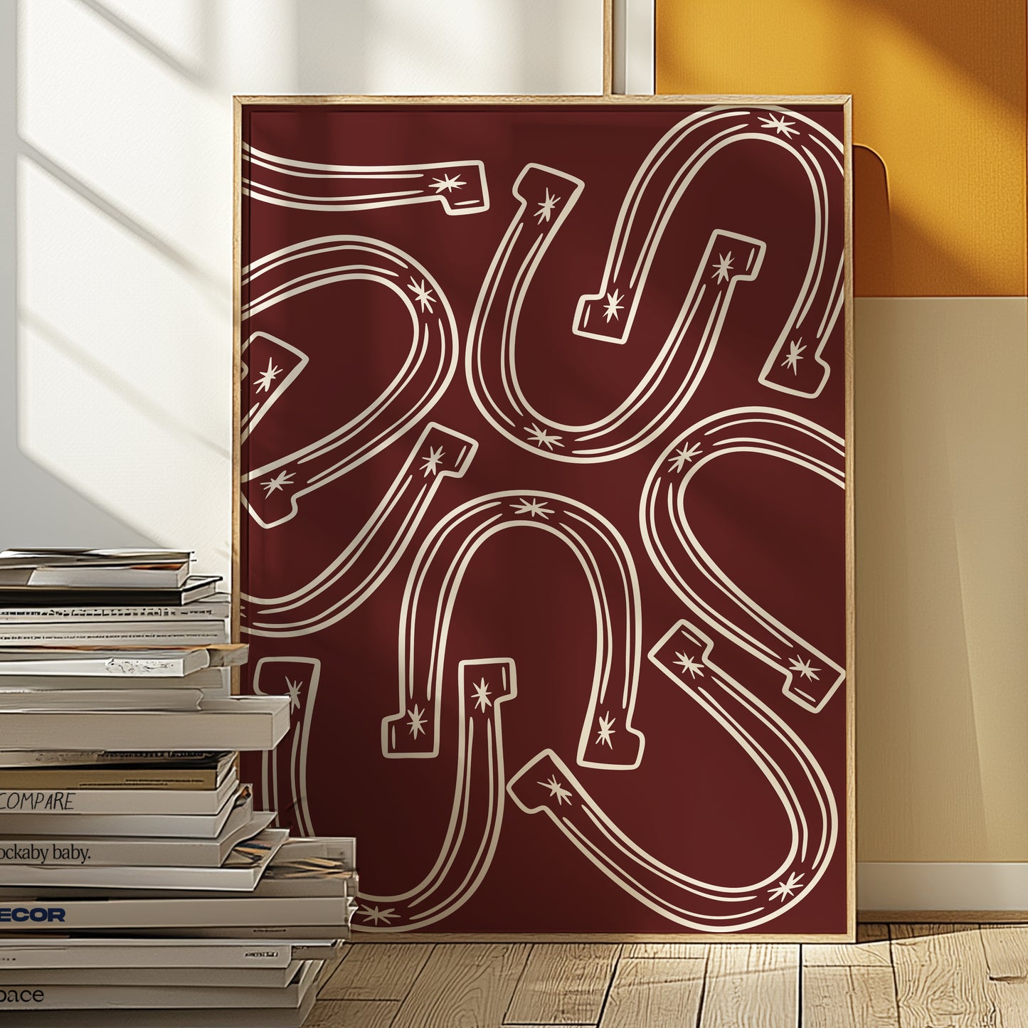 Horse Shoe Illustration Red | Digital Print