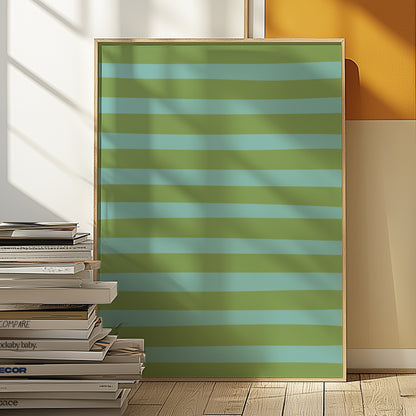 Stripes Green Blue H | Digital Print